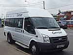 Бесплатный автобус Genser в пункт аренды автомобилей АрендаАвто-дмт на Новорязанском шоссе